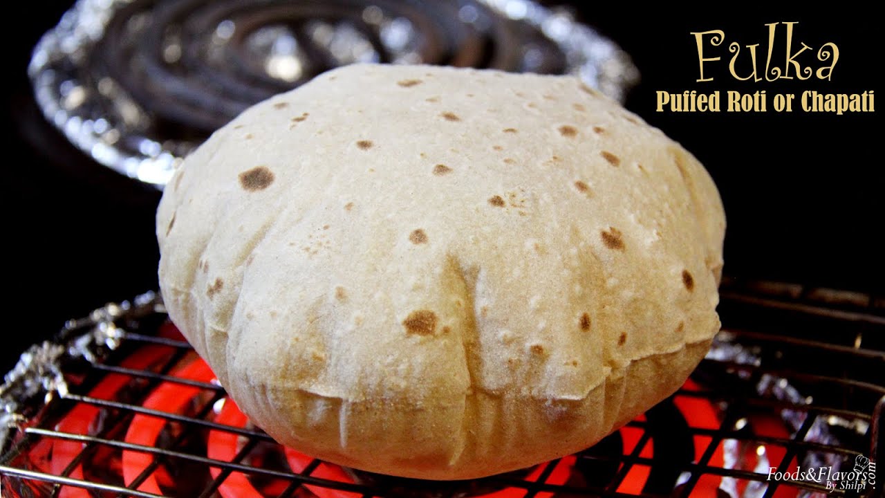 Phulka (roti /rooti) recipe l Puffed Indian flatbread - Sunita's