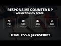 Responsive Counter up Animation on Scroll using HTML CSS & jQuery