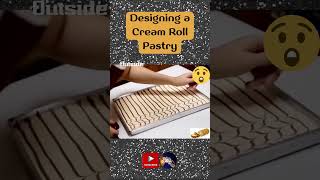 Designing a Cream Roll Pastry  #shorts #short #pastry