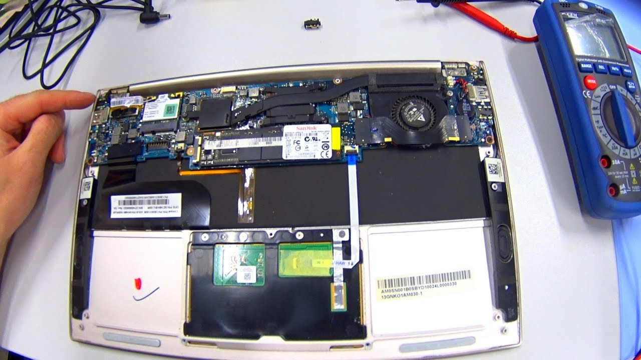 💻 Ремонт ноутбука ASUS ZenBook UX21A разборка и замена разъема питания ...