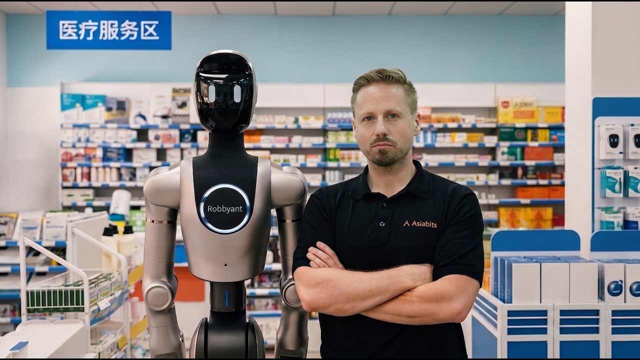 An Ant Group Robot Works a Shanghai Pharmacy While CATL Runs Two Humanoids