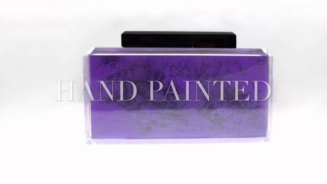 Handcrafted Luxury Couture Acrylic Clutch Purse - Ali Clutch By Designer Stefanie Phan