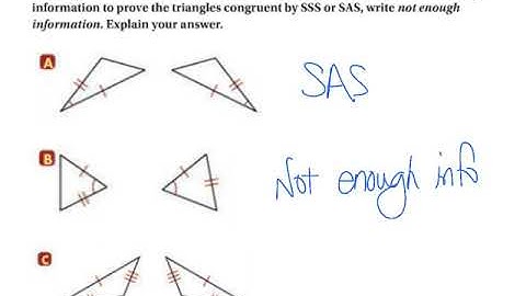 Geometry - 4.2 Triangle Congruence by SSS & SAS