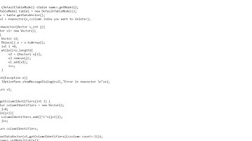 deleting columns from jtable or defaulttablemodel
