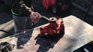 Painting the water pump