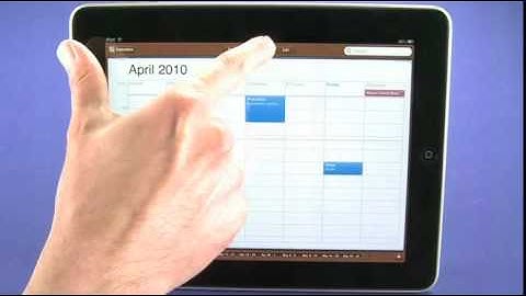 Navigating your calendar and contact on the iPad