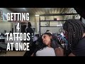 COME WITH ME TO GET 4 TATTOOS  | VLOG