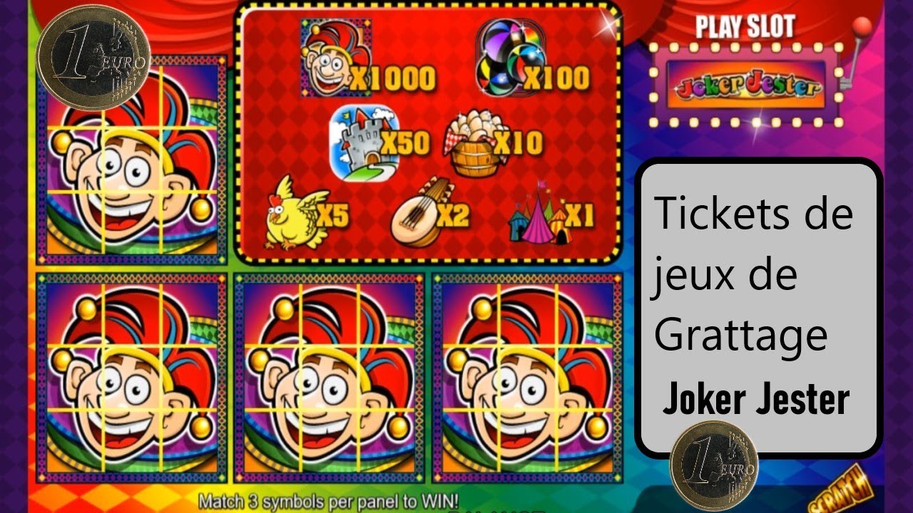 Grattage de tickets de jeux à gratter : "Joker Jester" - YouTube