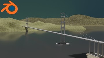The Golden Gate Bridge 3D Model In Blender Part 5 - Texturing The Landscape