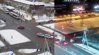 ДТП в Серпухове. Две аварии в один день на одном перекрёстке ... 22 февраля 2018г.