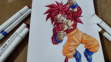 Drawing Goku Ssj4 from Dragon ball Daima !! NJArtworks