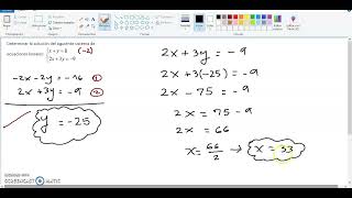 Solución de un Sistema de Ecuaciones Lineales por Método de Reducción   Visualización gráfica
