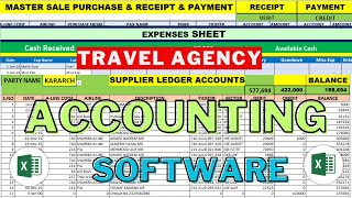 COMPLETE ACCOUNTING SOFTWARE FOR TRAVEL AGENCY IN EXCEL FULLY AUTOMATIC screenshot 2