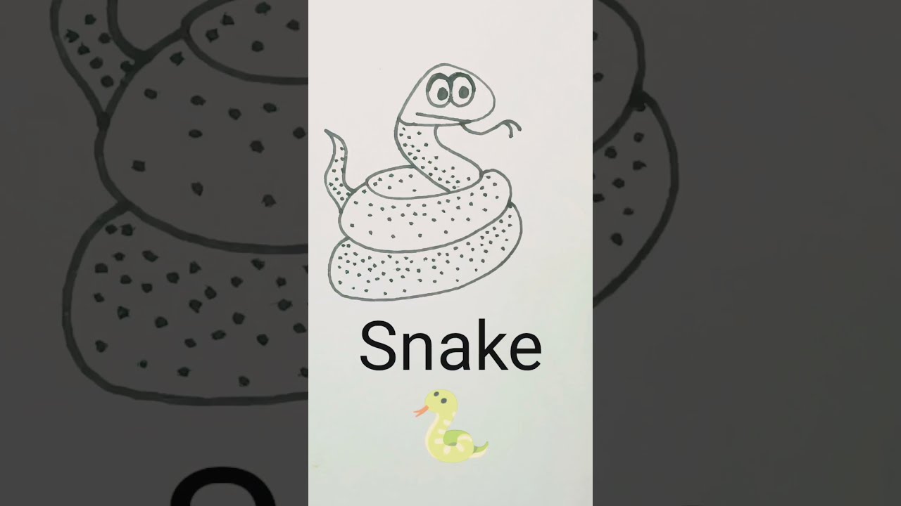 Easy Cute snake drawing 
