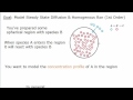 Heat & Mass Transfer - Diffusion and Homogenous Reaction (Spherical, 1st Order)