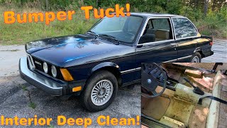 Scrapyard Rescue Classic BMW: First Interior Deep Clean in 20 Years!!! Bumper Tuck and More