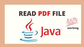 How to read pdf file in java  || Java Programming