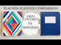 SIMPLIFIED vs ERIN CONDREN TEACHER PLANNER COMPARISON