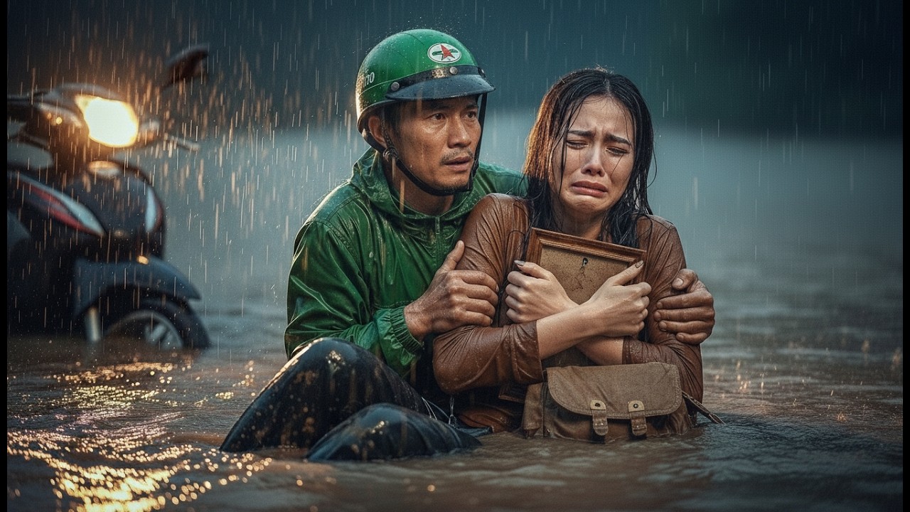 Cứu sống nữ tỷ phú giữa dòng lũ dữ, anh xe ôm 