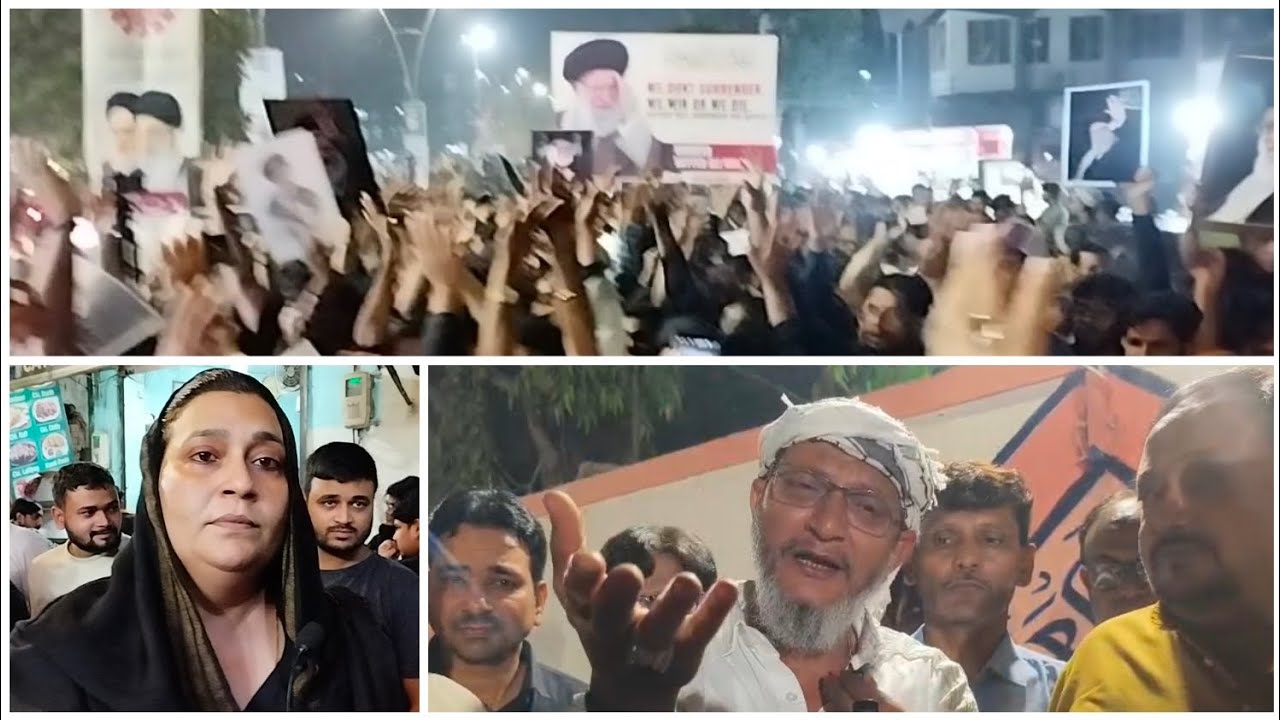 मुंब्रा : ईरान में अमेरिका की भीषण बमबारी के खिलाफ किया गया प्रदर्शन.    || Sadiq Ali 