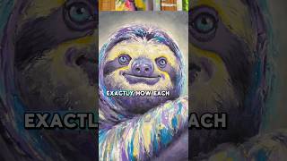 My NEW sloth painting with texture you can feel 🦥 #impasto #art #painting