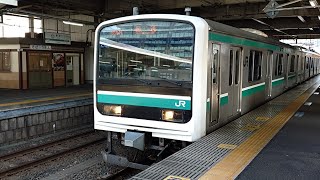 【回555M】E501系K702編成の562M送り込み回送が勝田駅3番線を発車