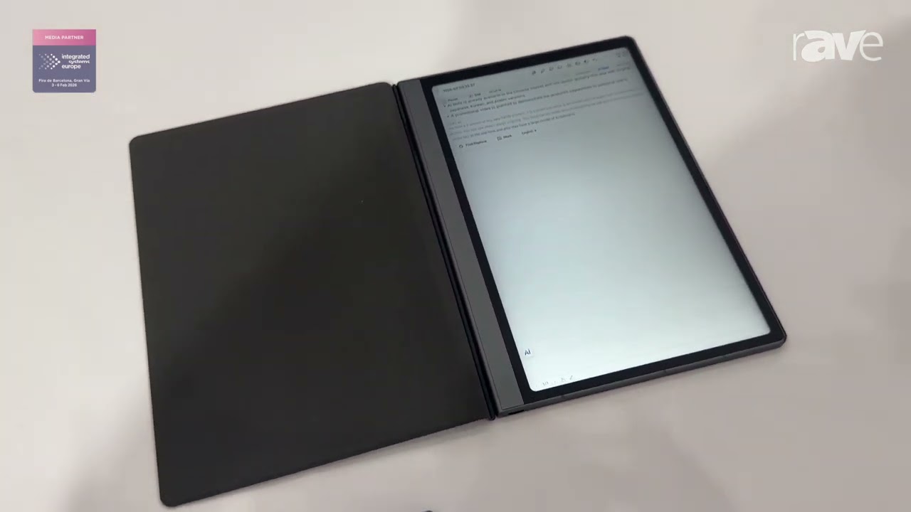 ISE 2026: AISPEECH Co., Ltd. Shows Off AINOTE, a Digital Notetaking Device with Transcription