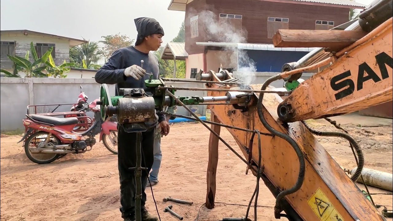 พาพี่น้องมาดูช่างคว้านบูชสลัก เจ้าซานี่ SY135C ฝีมือระดับอาจารย์