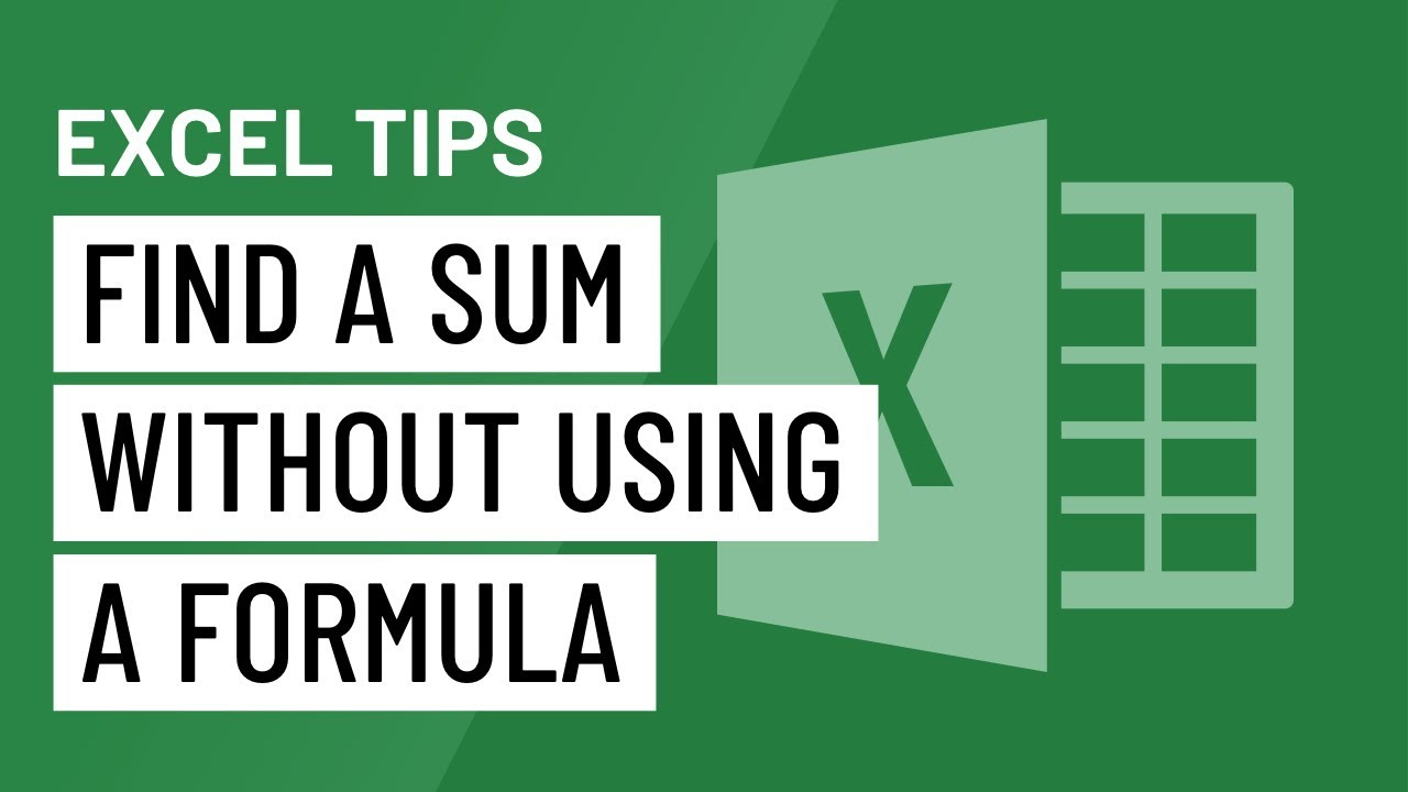 ⁣Excel Quick Tip: Find a Sum Without Using a Formula