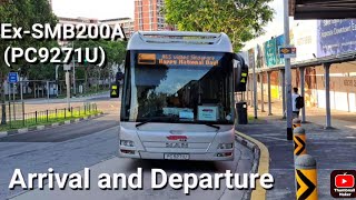 (A&S Transit) Arrival and Departure - MAN A22, Ex-SMB200A (PC9271U) at Pasir Ris MRT station