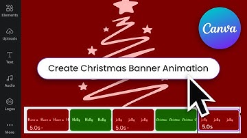Canva creates Christmas banner animation. Canva tutorial for beginners