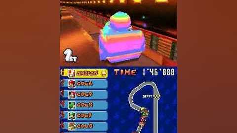 Mario Kart DS Pre-alpha Replica: Action Replay Code Test