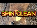 Cleaning Race Car Tires With the Spin Clean.
