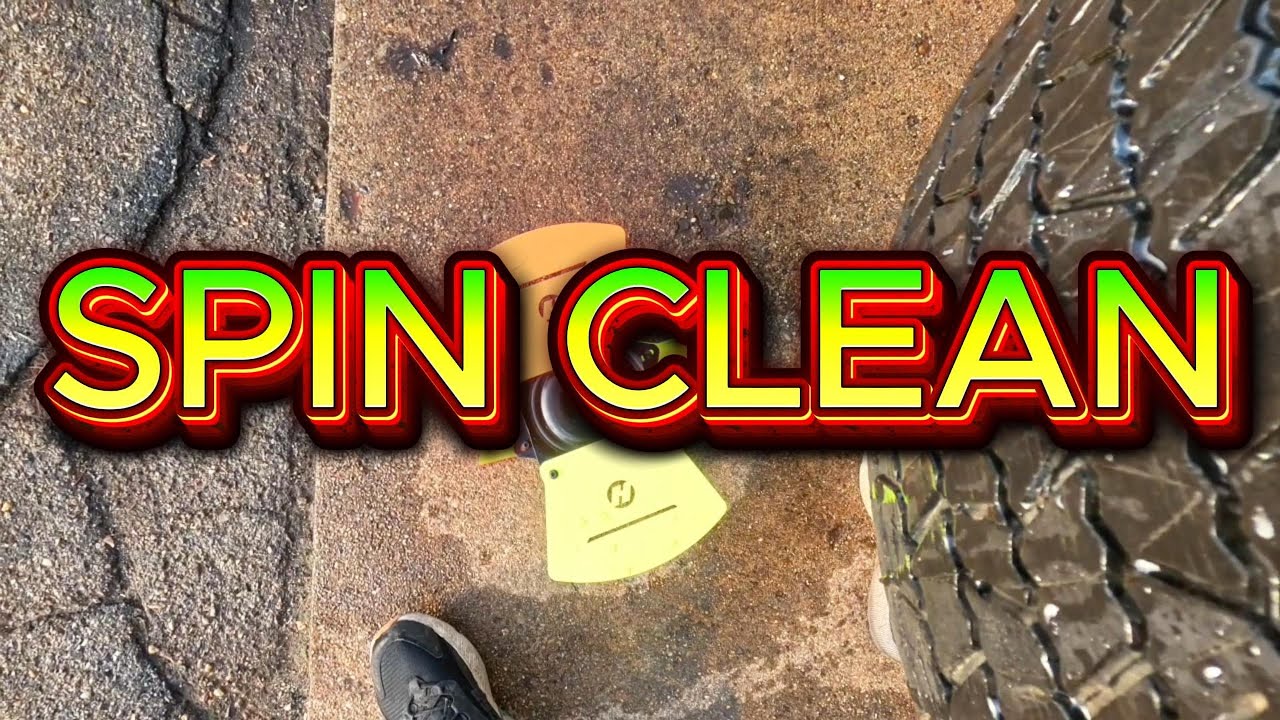 Cleaning Race Car Tires With the Spin Clean.