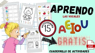 🤩Como enseñar las vocales a niños de 4 a 5 años/ ✅GRATIS CUADERNILLO PDF