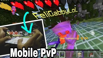 Raw Uncut | Mobile pvp footage (with Handcam)  | CubeCraft Minecraft 1v1 | MCPE PvP - DevaRoi MC