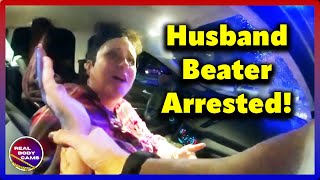 Husband Beater Defies Cops After Slashing All Clothes With Butcher Knife