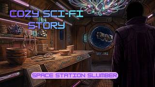 Night Shift at the Midring Canteen | Cozy Sci-Fi Sleep Sounds | Human Voiced | Space Station Slumber