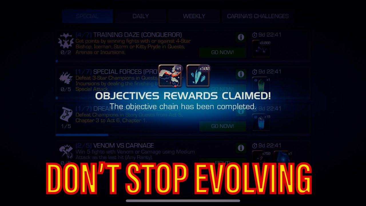 Don’t Stop Evolving Solo Objective | Marvel Contest Of Champions