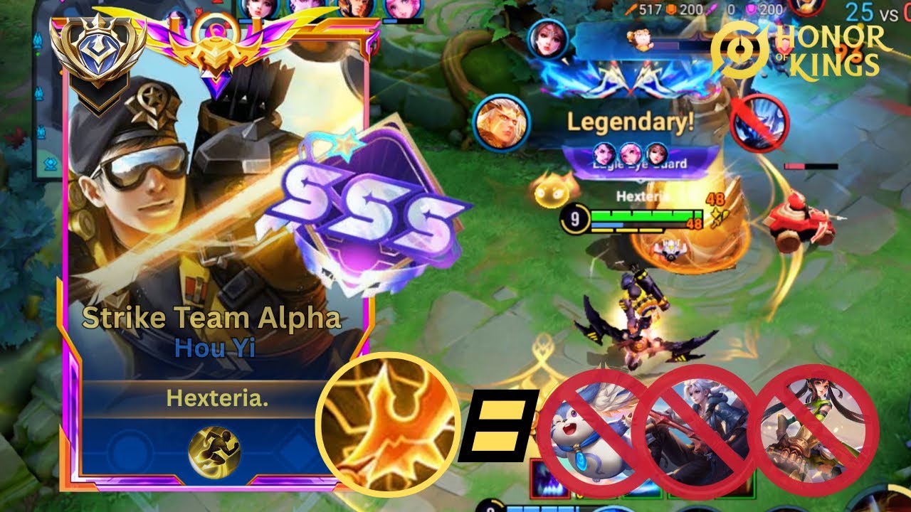 Kill Machine Build | Hou Yi Strike Team Alpha Skin | Hou Yi Honor of Kings Gameplay