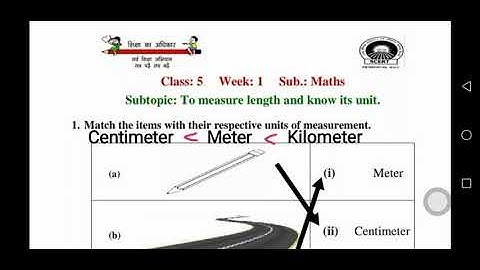 To measure length and know its unit||Class-5||Mathematics||Worksheet||Solution