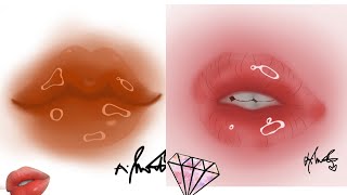 Lips drawing timelapse using ibispaintX | Tutorial how to draw lips | It&#39;s Shishaw