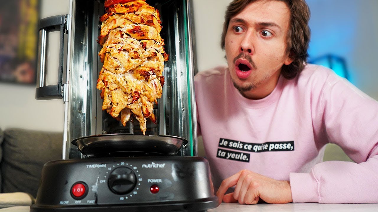 Je teste une machine à kebab d' 