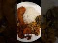 Opa's kitchen, rice ,prown Fried&amp; cooked.Dall curry, cashew milk curry, delicious fish cutlets, like