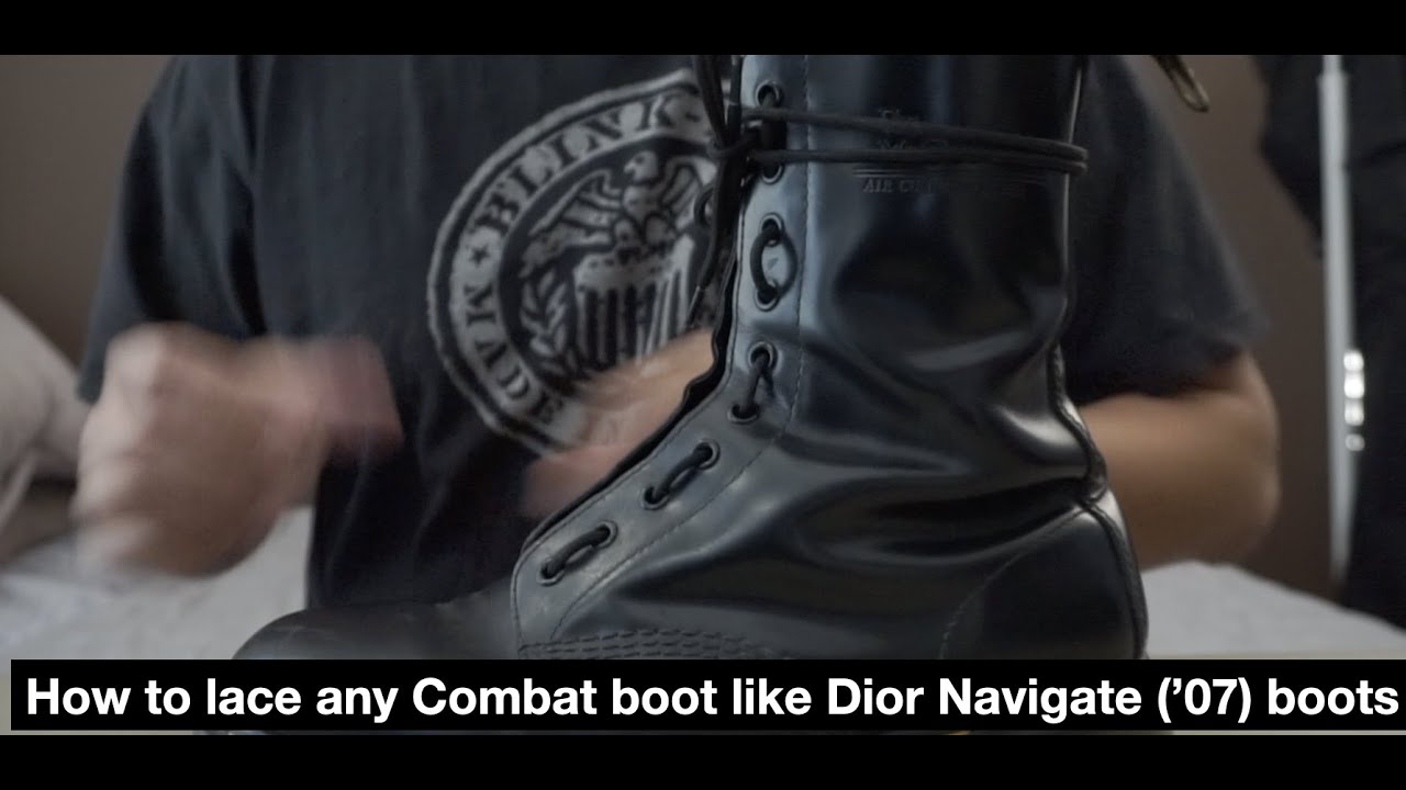 dior navigate combat boots