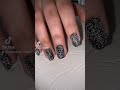 black♥️ semi♥️ nails♥️ sparkle