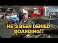 No Nonsense Cop Meets BIG DRUNK Attempting To Board The Airplane!