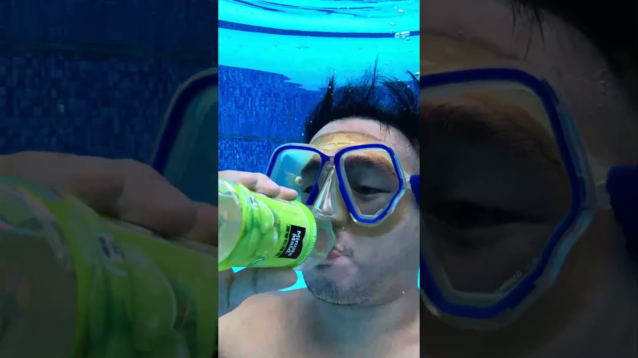 Burp Coke Lemon vs Minute Maid White Grape Underwater