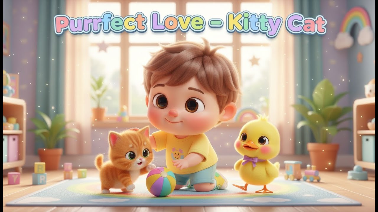Purrfect Love Meow – Nursery Rhyme, Toddler Learning, Pet Fun, and Playful Kitty Adventure