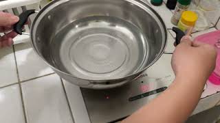 Unboxing dan penggunaan kompor listrik induksi Midea MIC221T0AGL 120 W - 2200 W